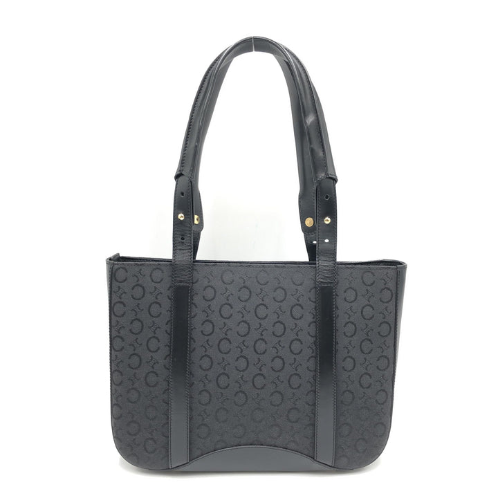 Black C Macadam Canvas Tote Bag