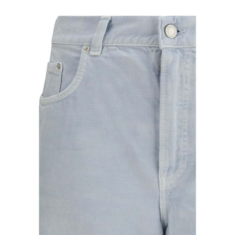 Blue Cotton Bermuda Shorts