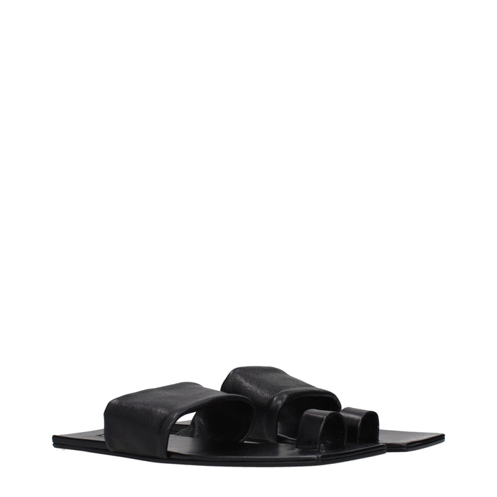 Black Leather Sandals