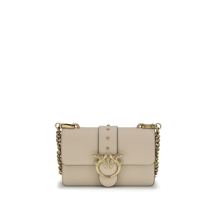 Beige Calf Leather Bos Taurus Shoulder Bag