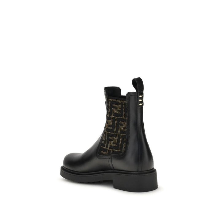 Black Calf Leather Bos Taurus Ankle Boots