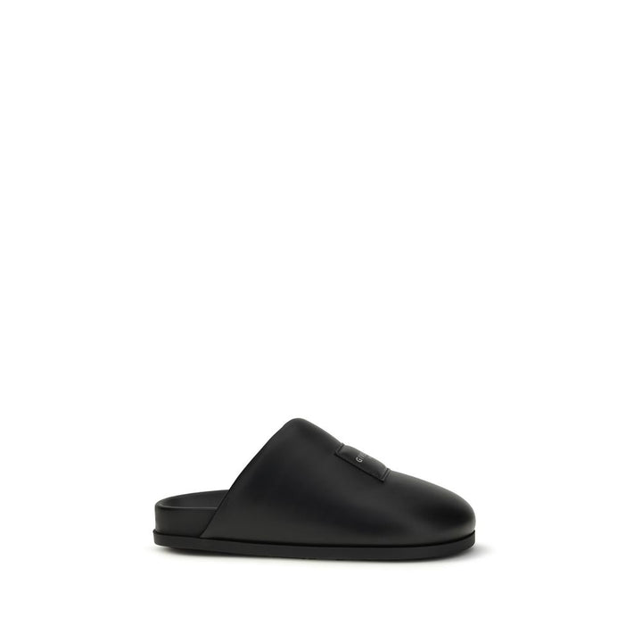Black Calf Leather Bos Taurus Mules