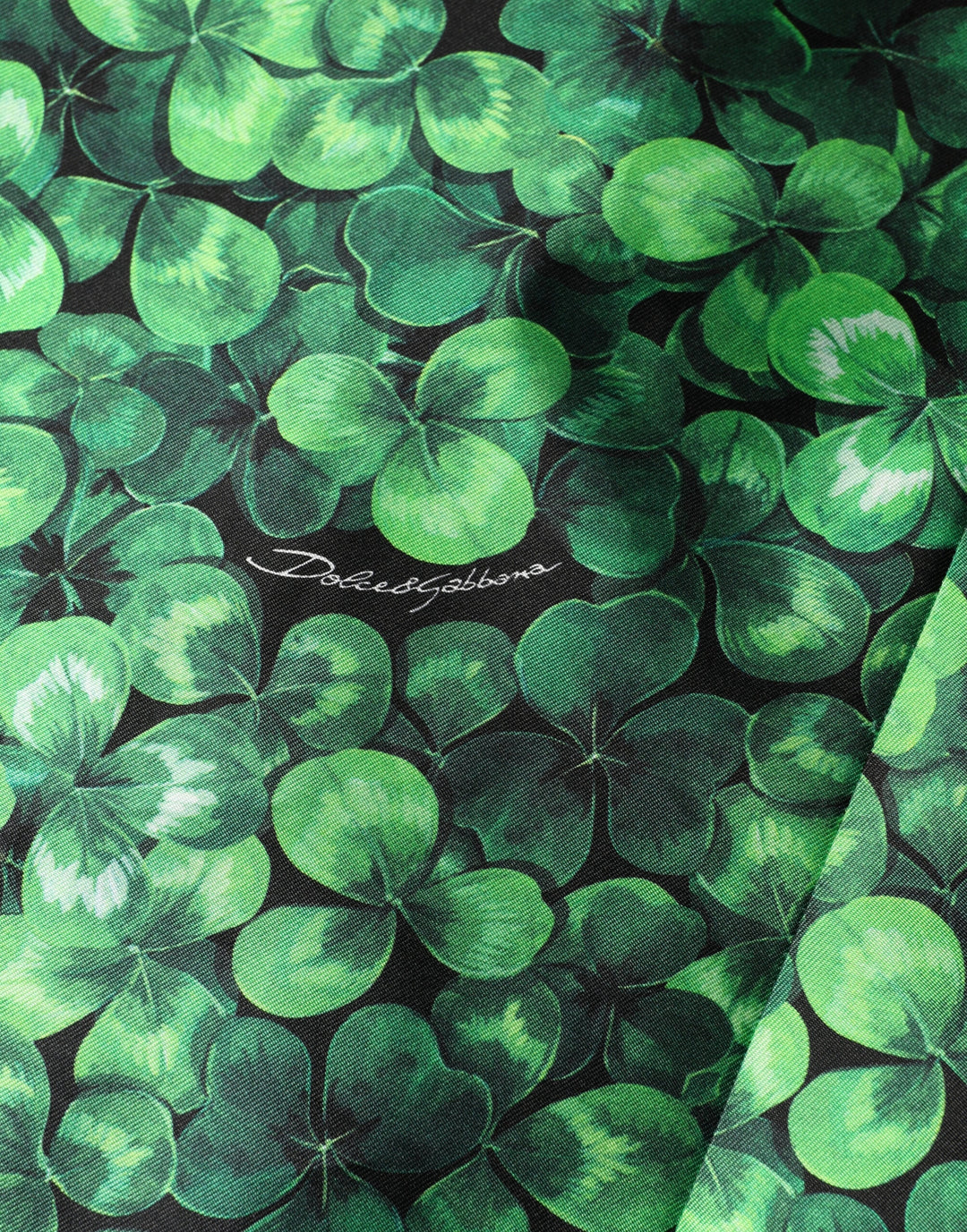 Green Clover Print Sleeveless A-Line  Dress