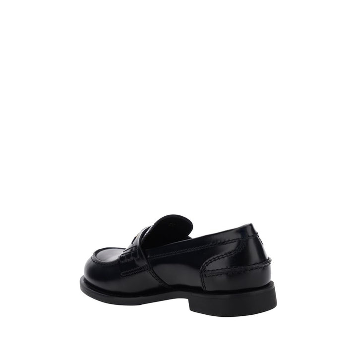 Black Calf Leather Bos Taurus Slip-On Loafers
