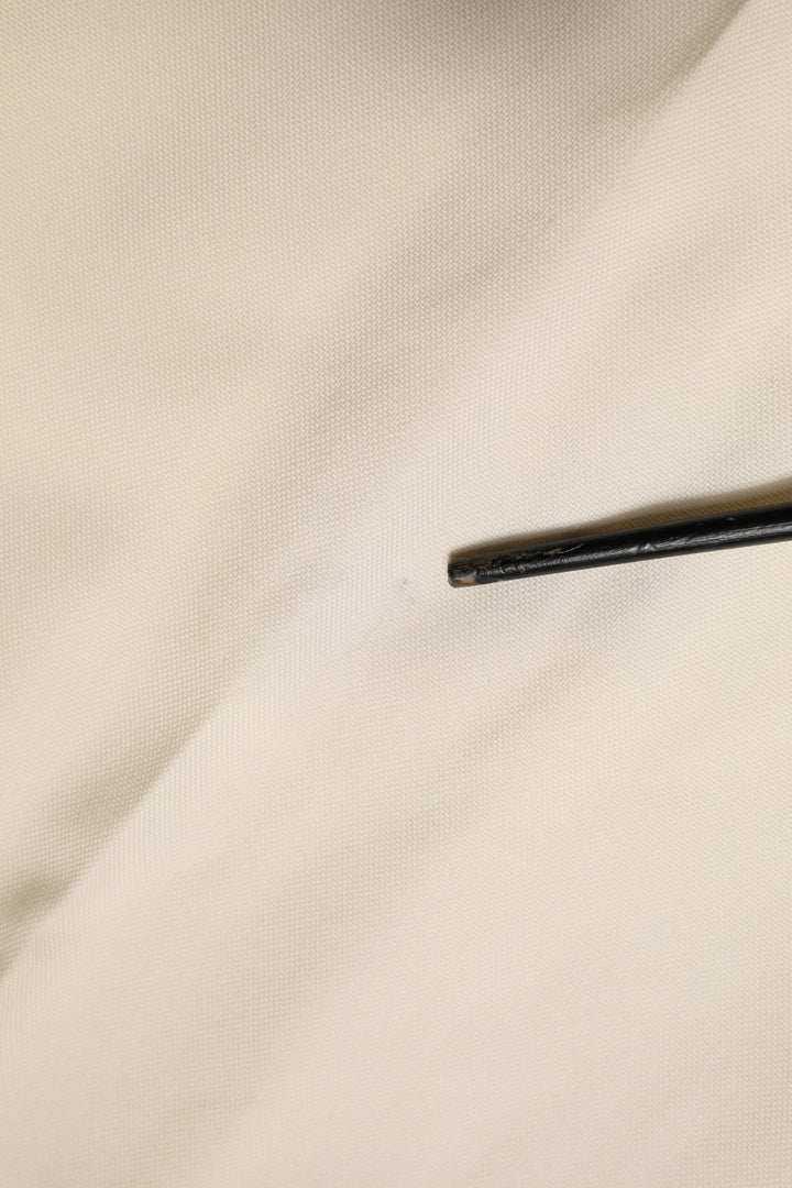 Ivory Wool Mid Waist Cropped Trouser Pants