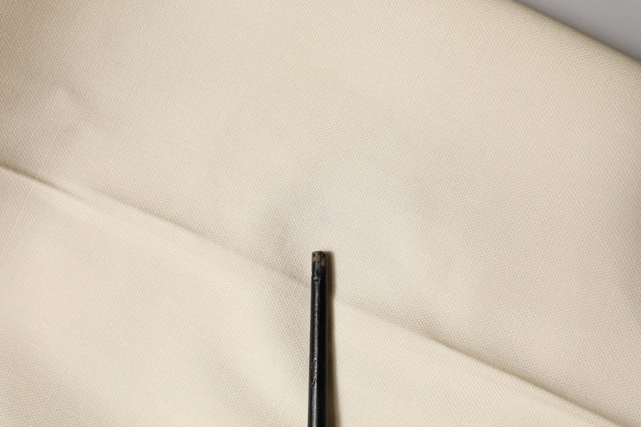 Ivory Wool Mid Waist Cropped Trouser Pants