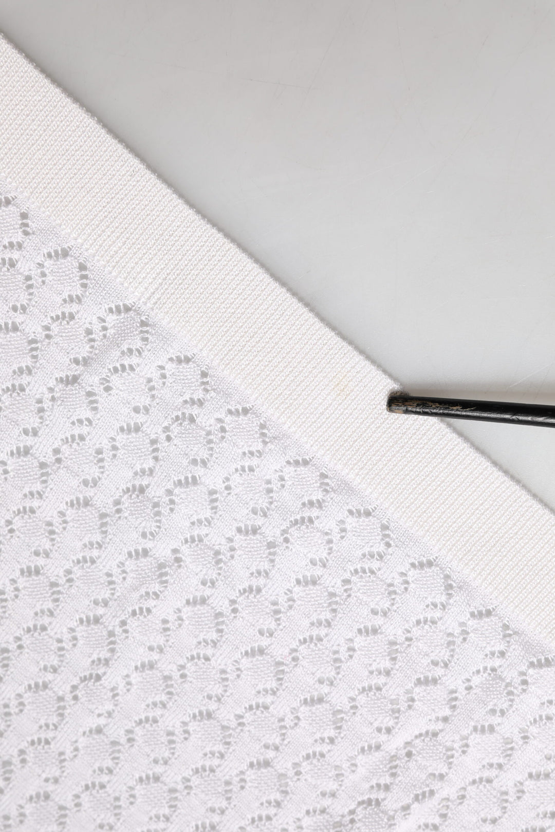 White Lace Silk Knit Long Sleeves Cardigan Top