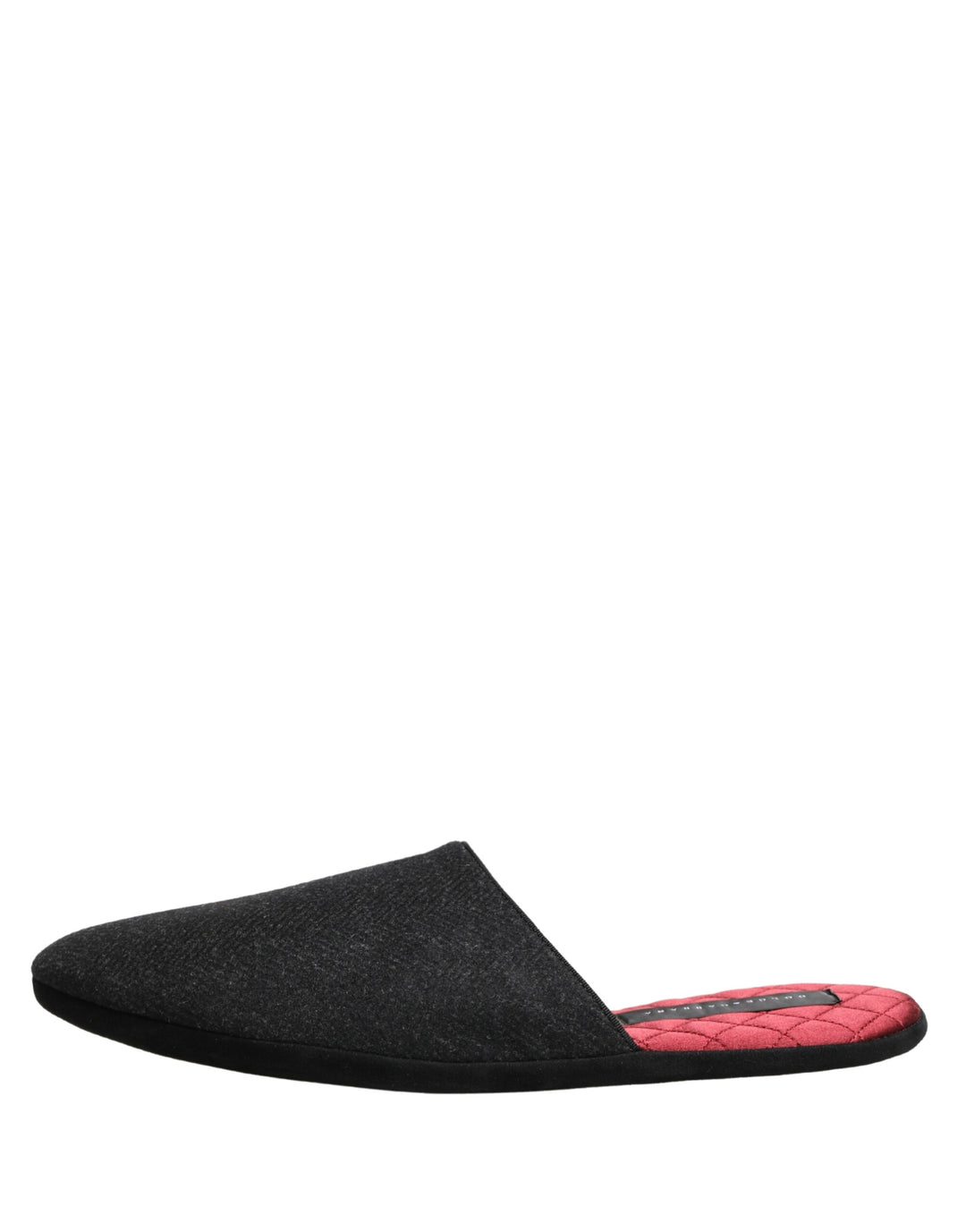 Anthracite Wool Cashmere Quilted Slippers Shoes
