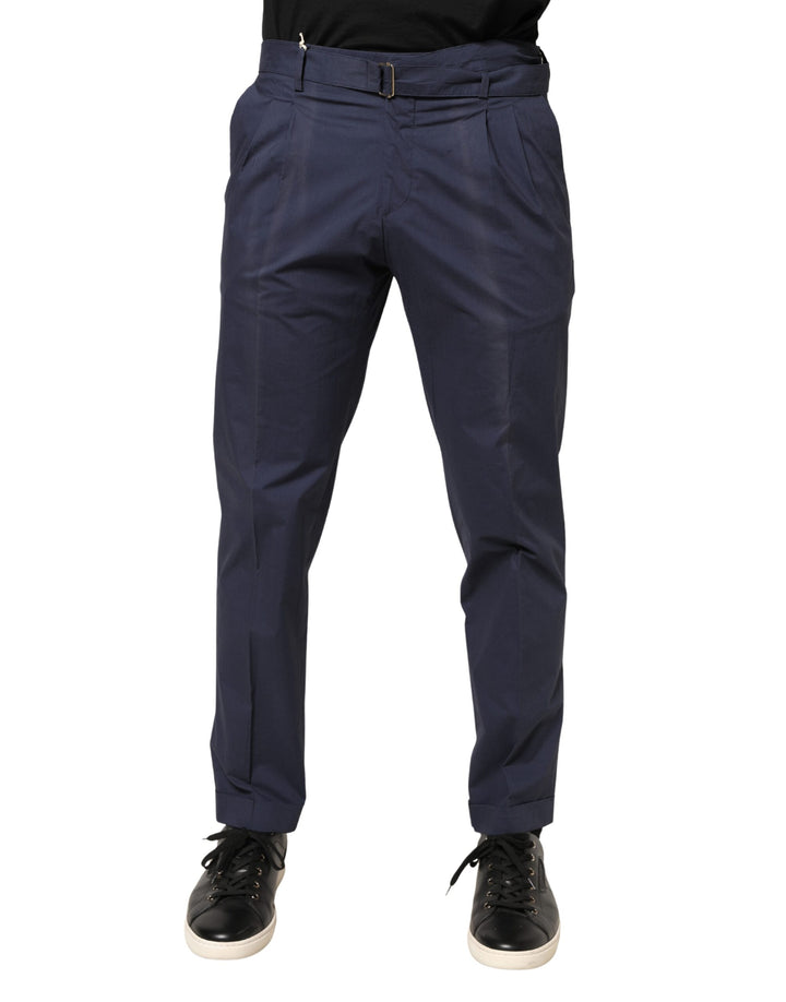 DarkBlue Wool Straight Formal Dress Trouser Pants