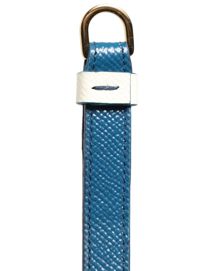 White Calf Leather Logo Flip Holder Strap Airpods Case