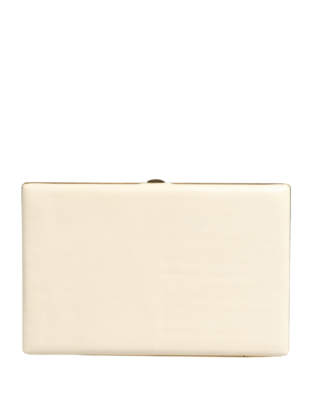 White Lambskin Leather Clutch Evening Women Purse Bag