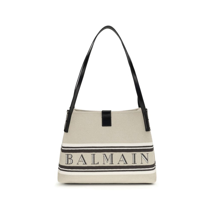 Beige Cotton Shoulder Bag