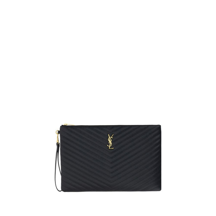 Black Calf Leather Bos Taurus Clutch Bag
