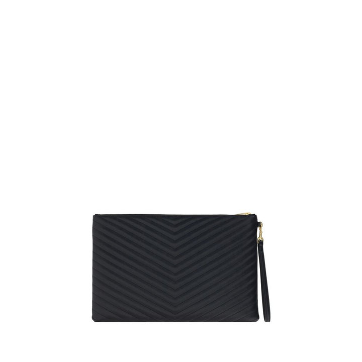 Black Calf Leather Bos Taurus Clutch Bag