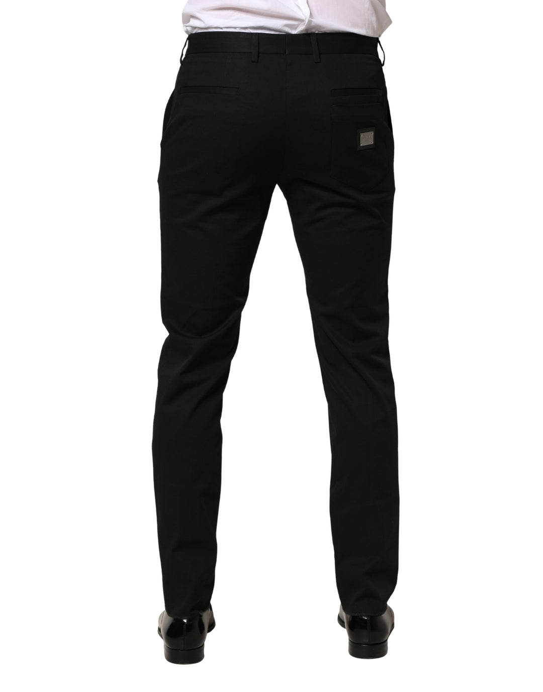 Black Cotton Skinny Dress Formal Trouser Pants