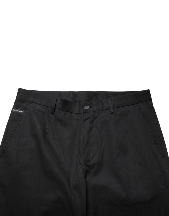 Black Cotton Skinny Dress Formal Trouser Pants