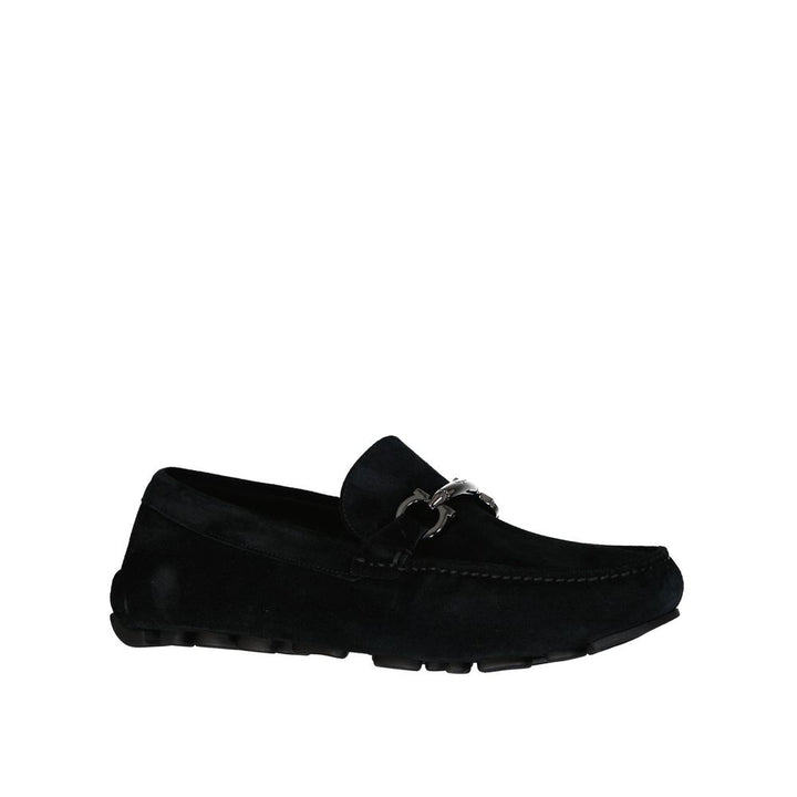 Black Leather Slip-On Loafers