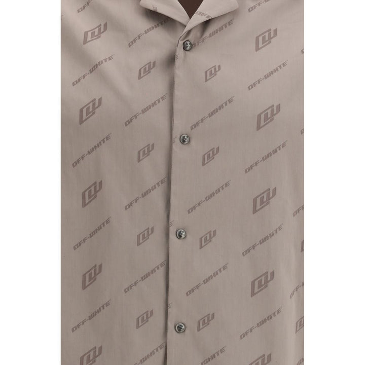 Beige Viscose Shortsleeve Shirt