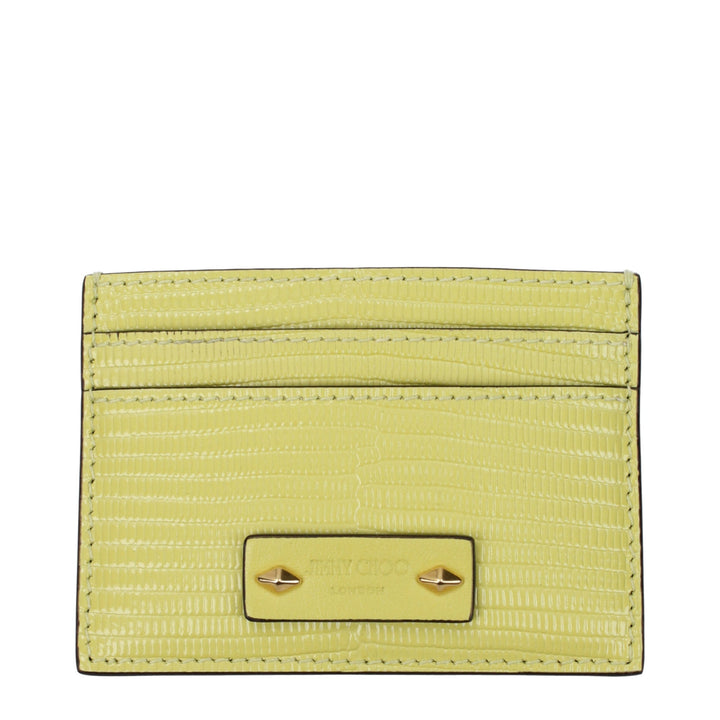 Yellow Leather Cardholder