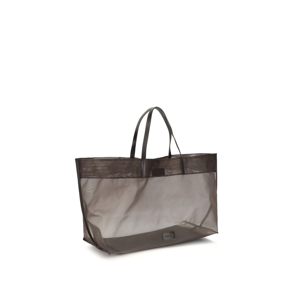 Brown Nylon Shoulder Bag