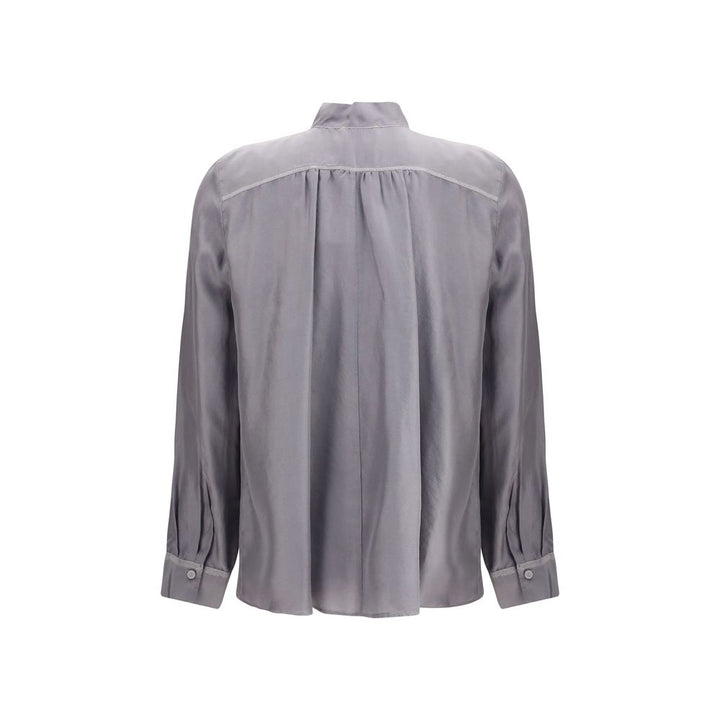 Gray Silk Shirt