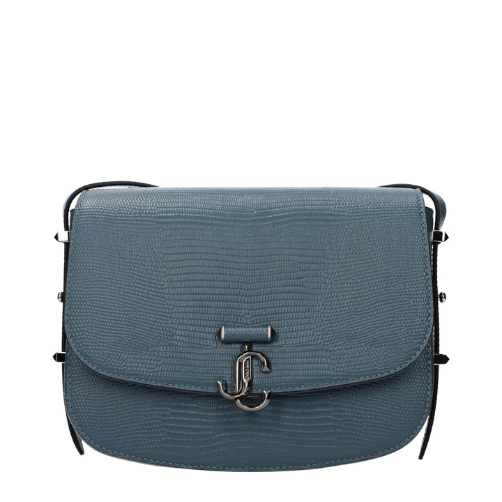 Blue Leather Crossbody Bag
