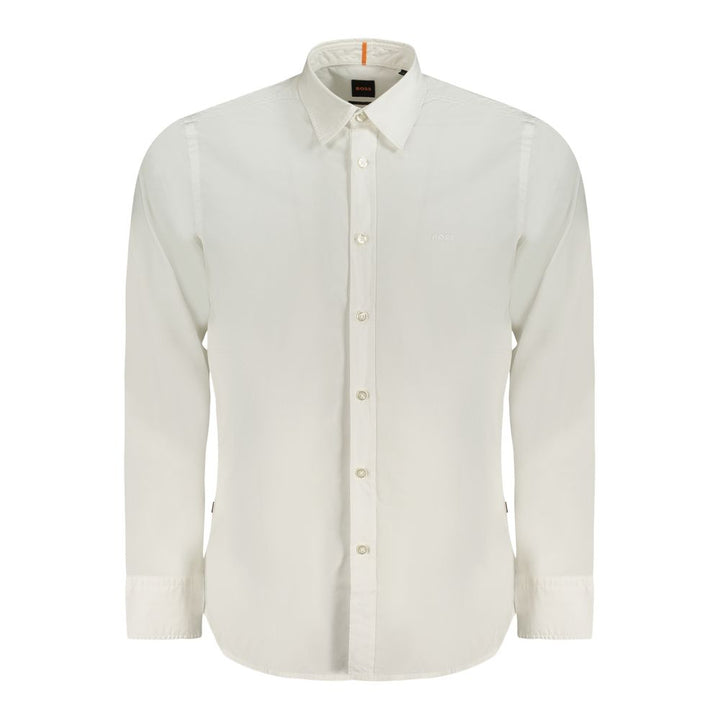 White Cotton Men Shirt