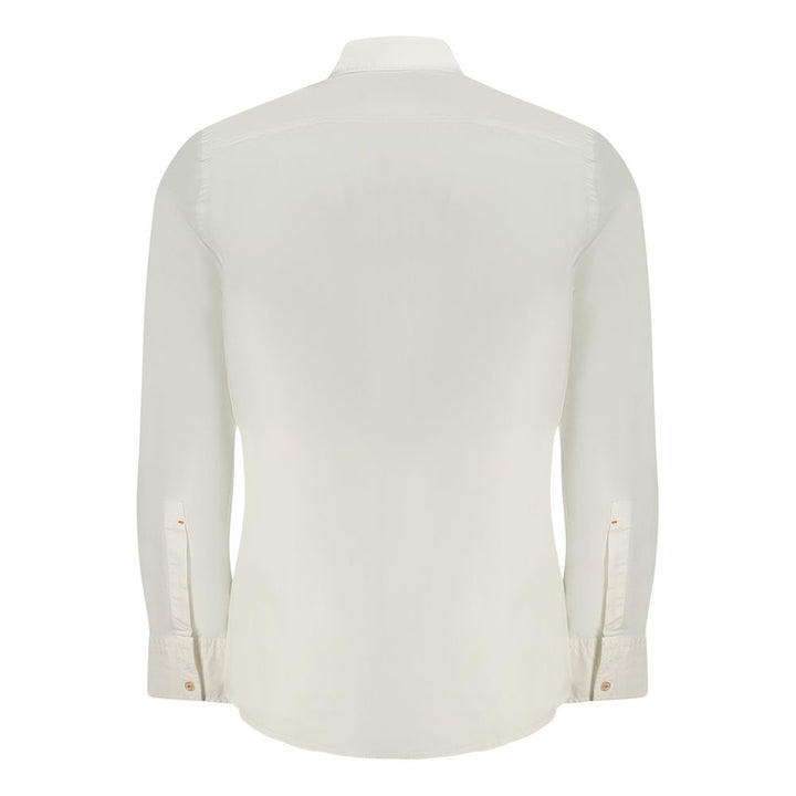 White Cotton Men Shirt