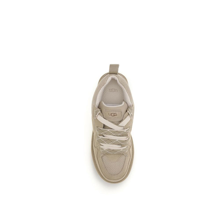 Beige Calf Leather Bos Taurus Low Top Sneakers