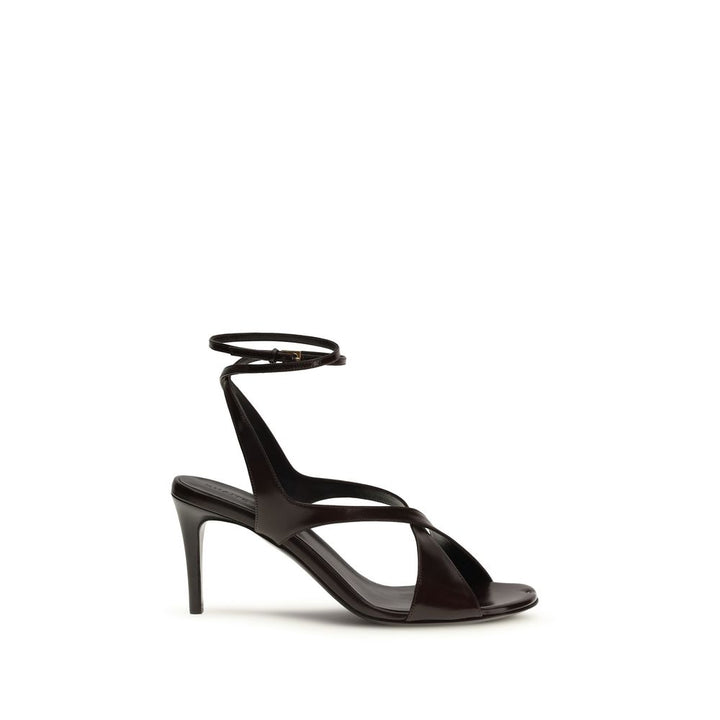 Black Calf Leather Bos Taurus Strap-On Sandals
