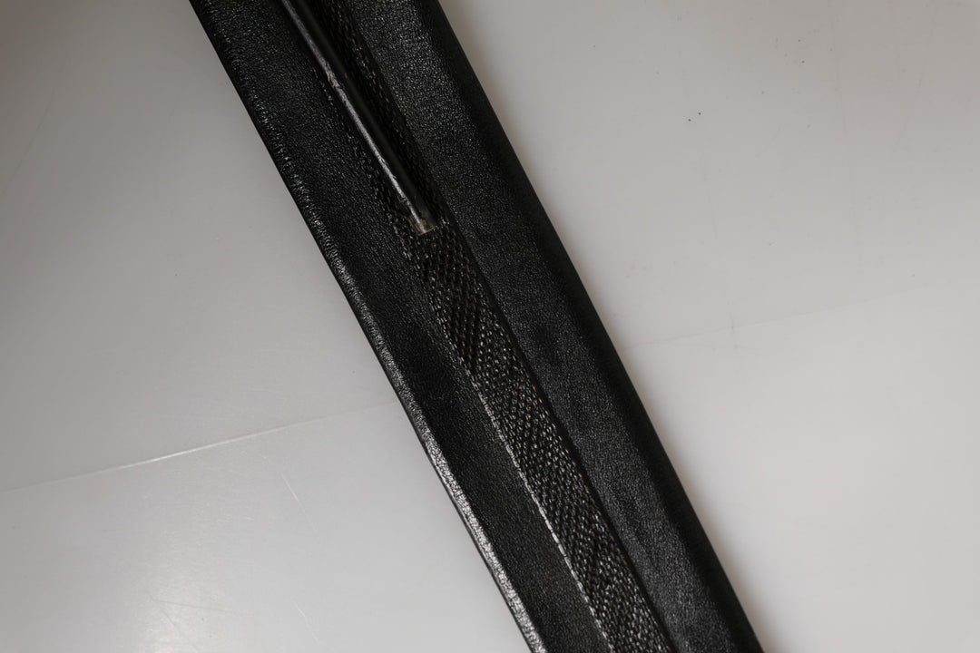 Black Leather Gold Metal Buckle Waist Women Belt