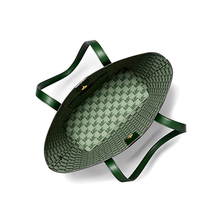 Bicolor Leather Tote Bag