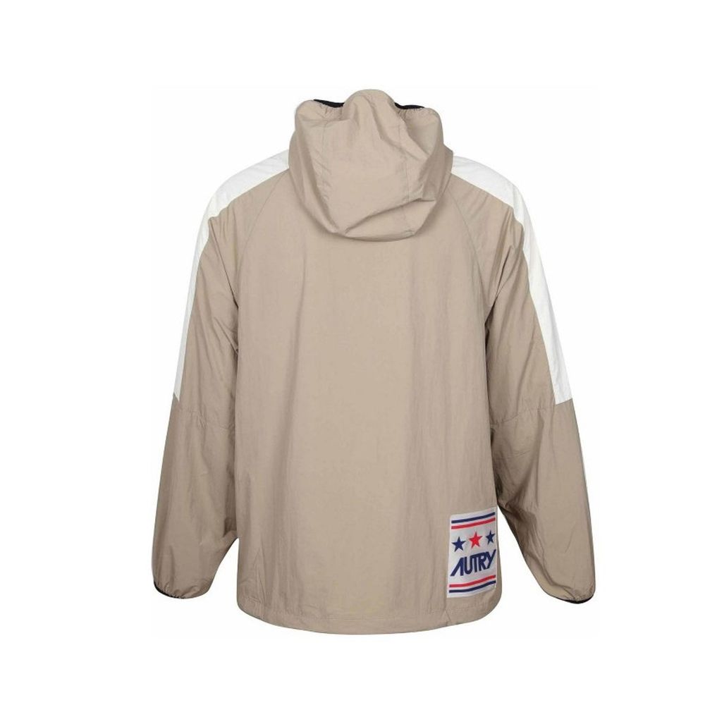 Beige Nylon Shell Jacket