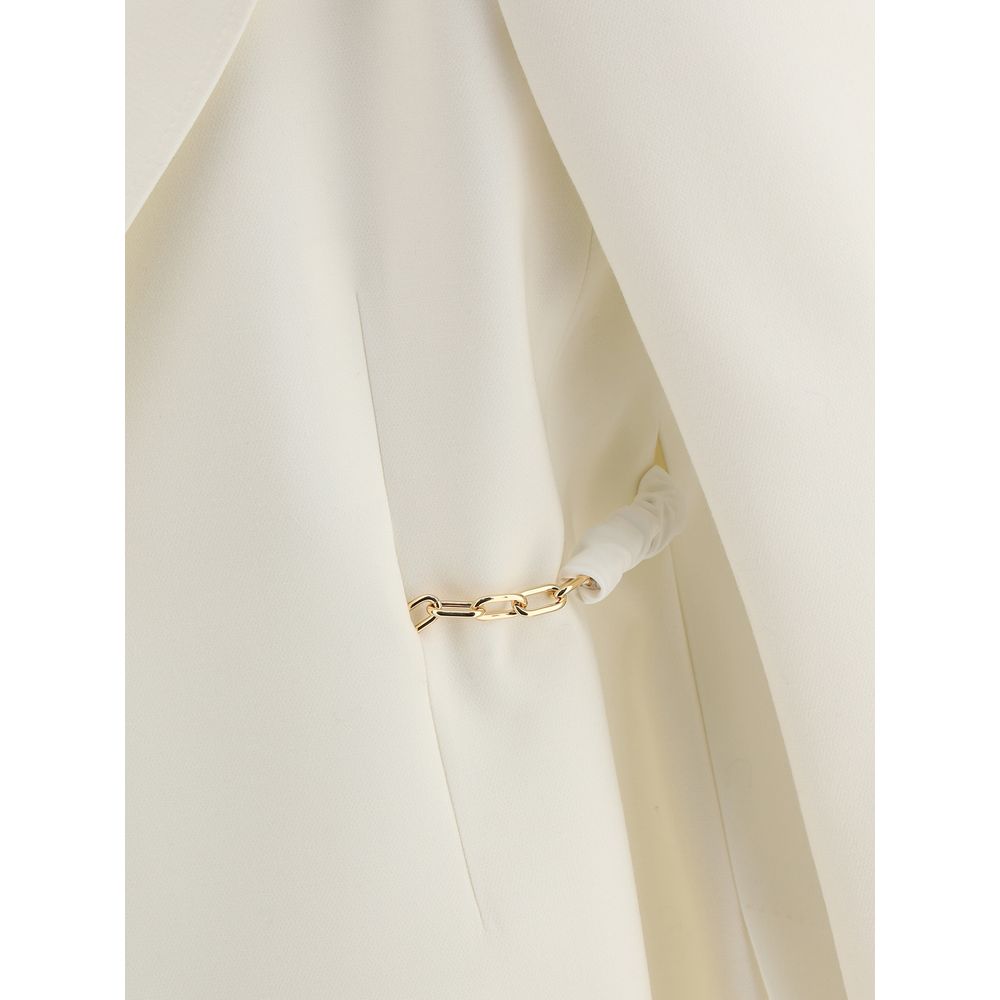 Beige Fleece Wool Blazer