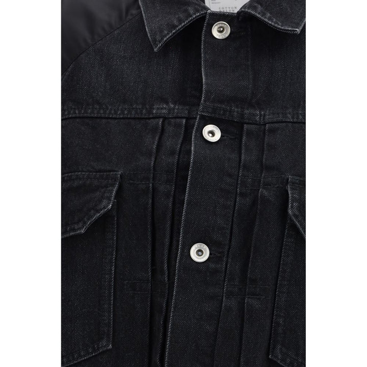Black Cotton Denim Jacket