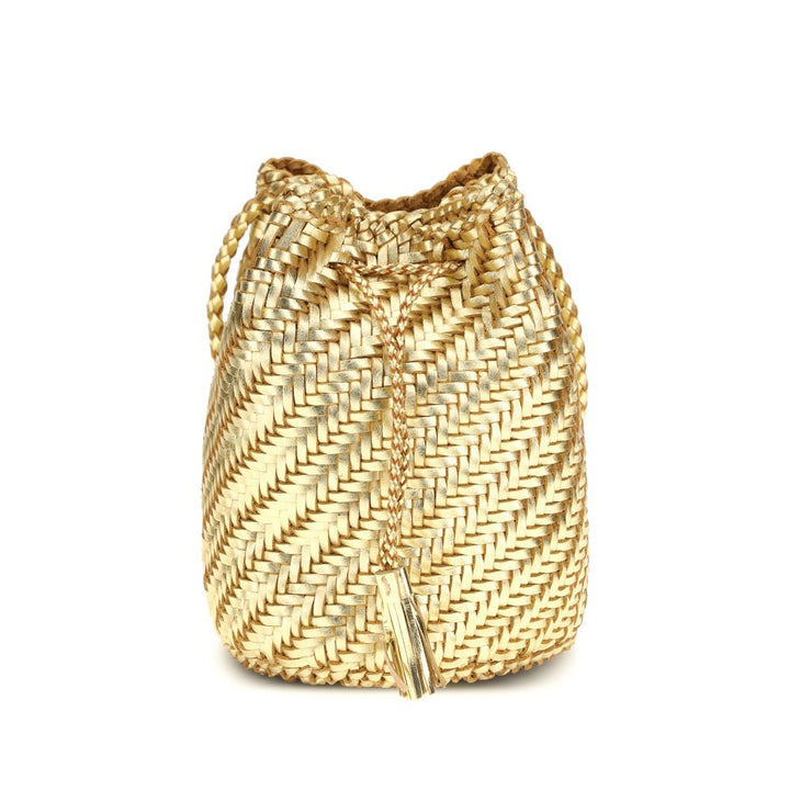 Gold Buffalo Leather Backet Bag