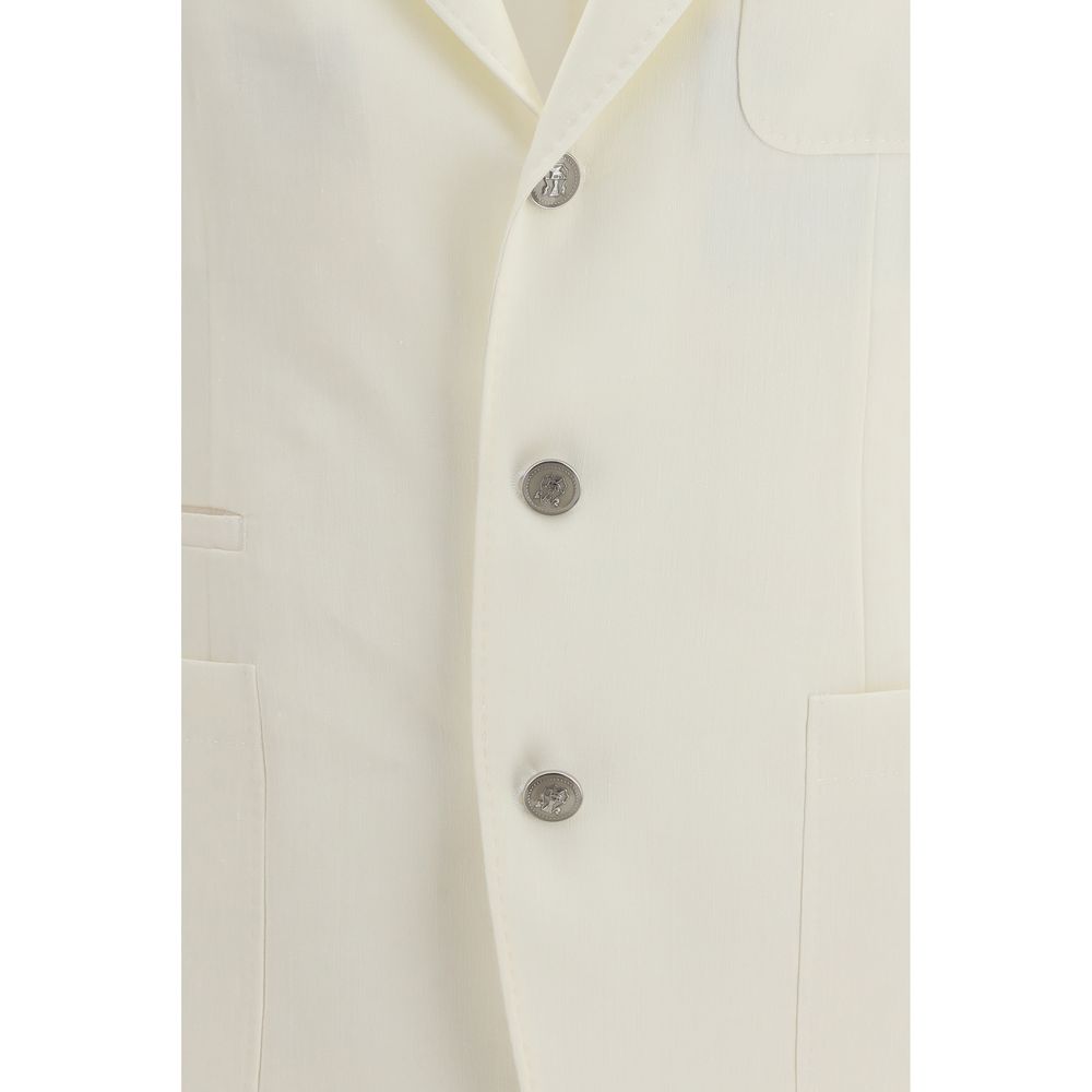 White Linen Blazer