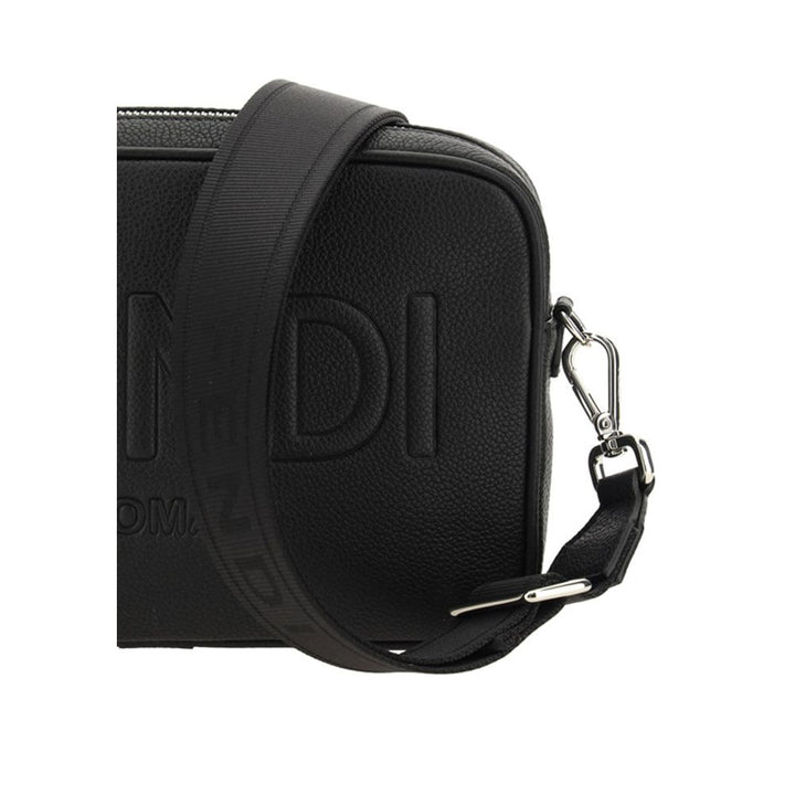 Black Cotton Shoulder Bag