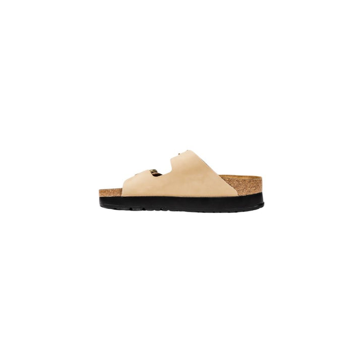 Beige Synthetic Platform Sandals