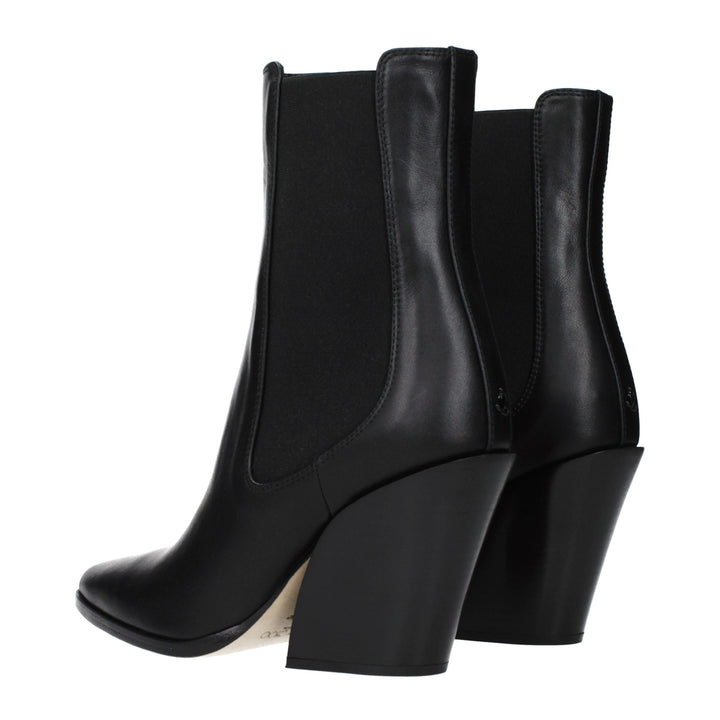 Black Leather Ankle Boots