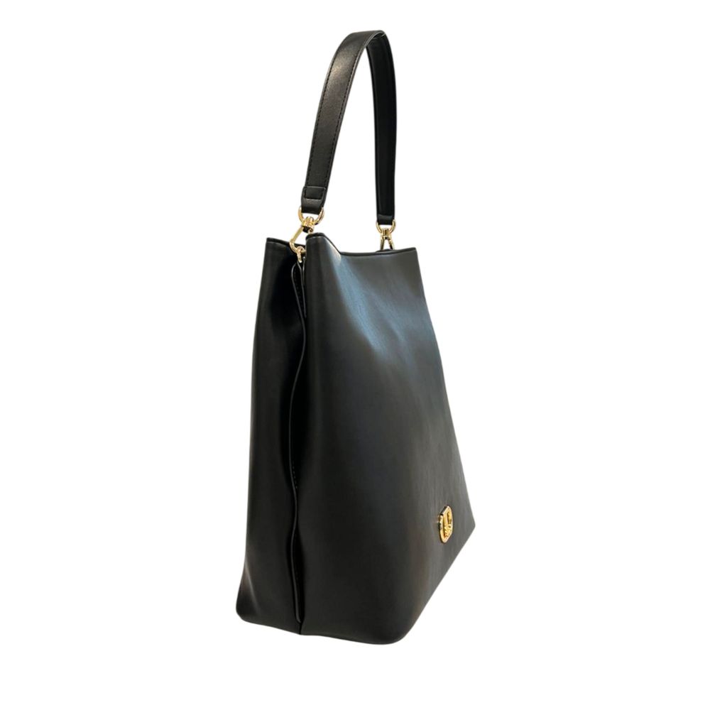 Black PU Women Shoulder Bag