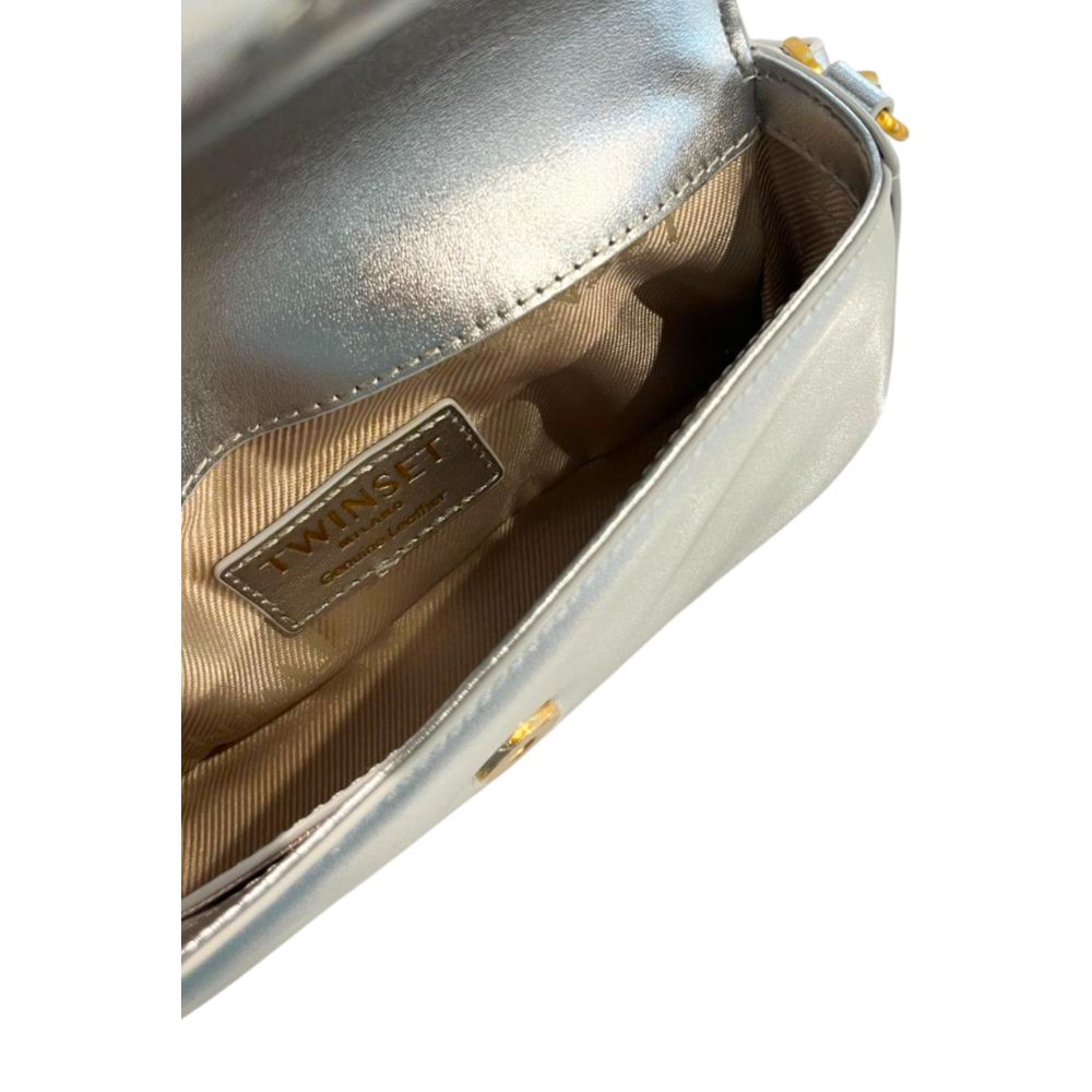 Silver PU Women Shoulder Bag