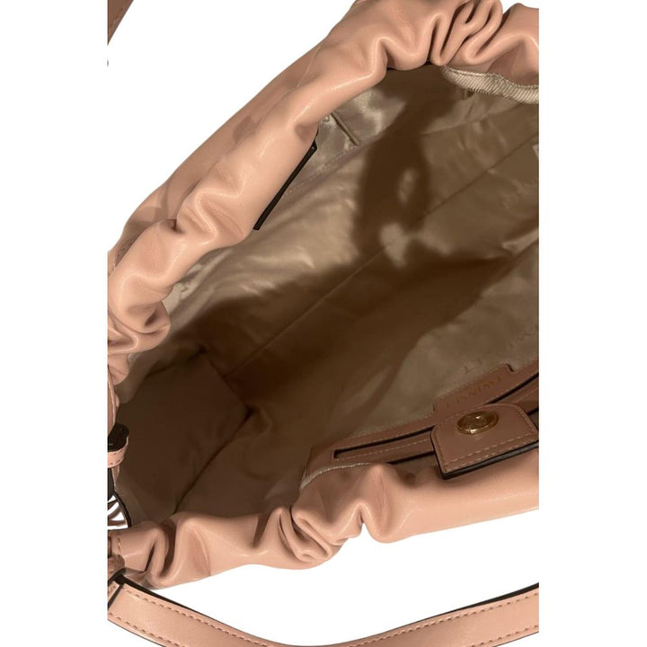 Pink Polyurethane Women Shoulder Bag