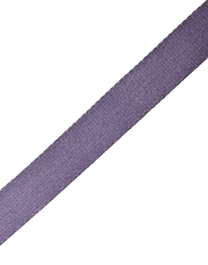Men Purple Canvas Silver Metal Buckle Belt