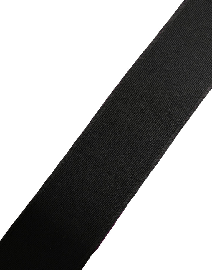 Women Purple Sequined Silver Metal Buckle Belt