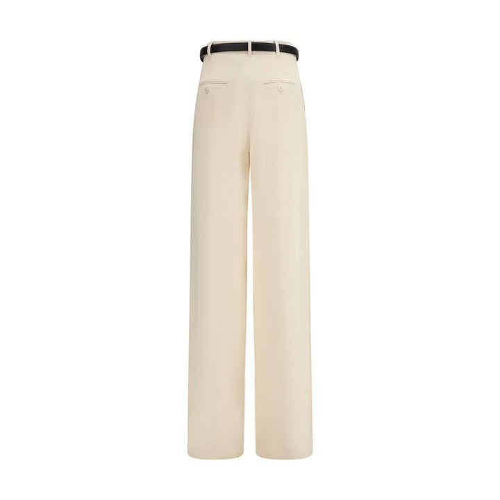 Beige Triacetate Dress Pants
