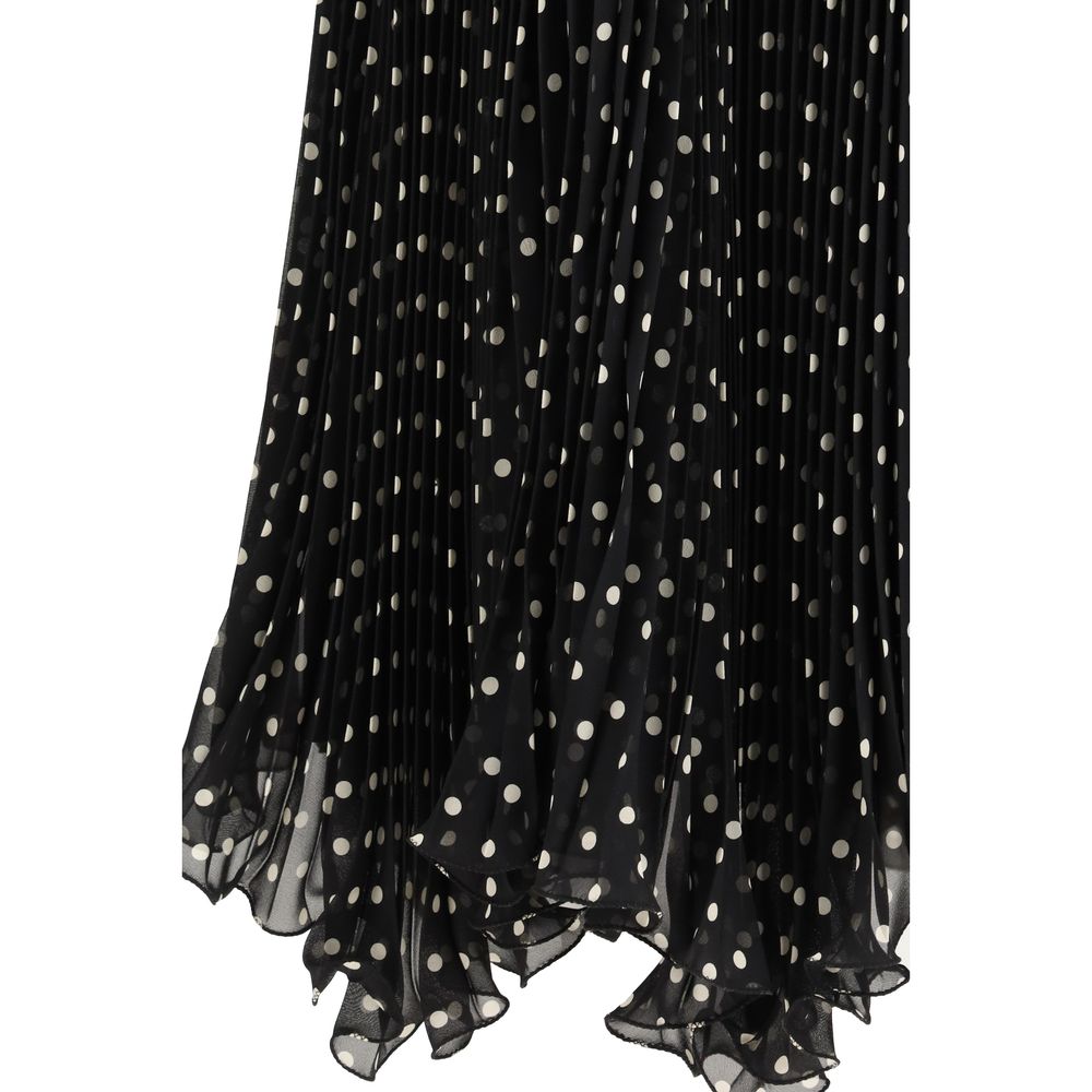 Black Viscose Midi Skirt