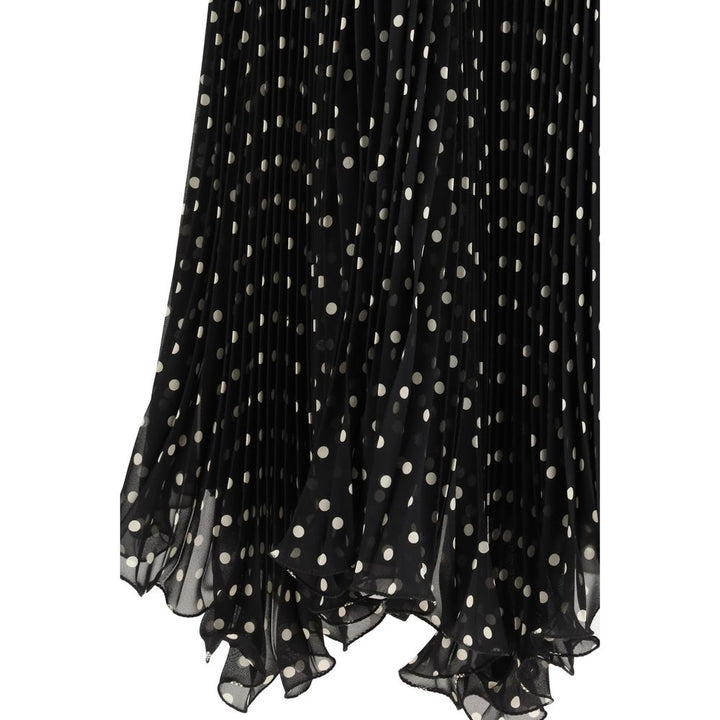 Black Viscose Midi Skirt