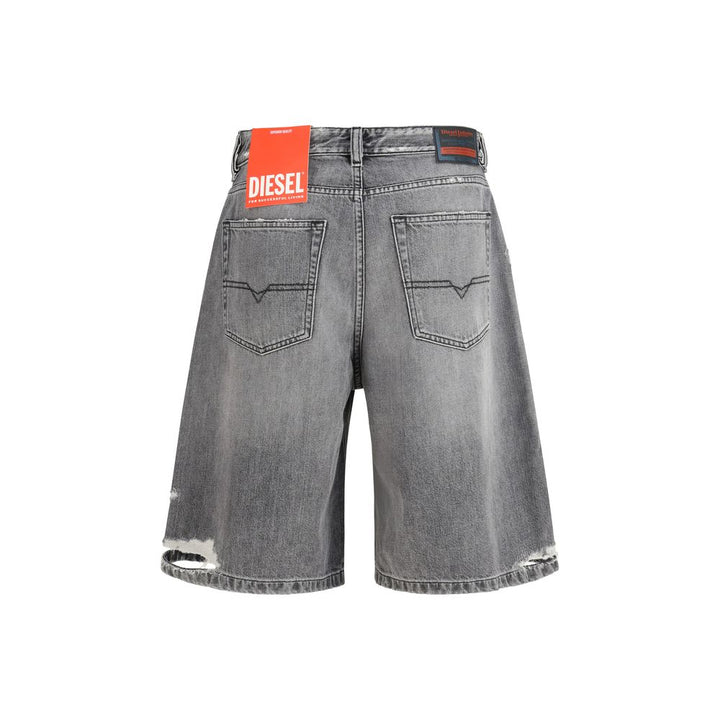 Gray Cotton Bermuda Shorts