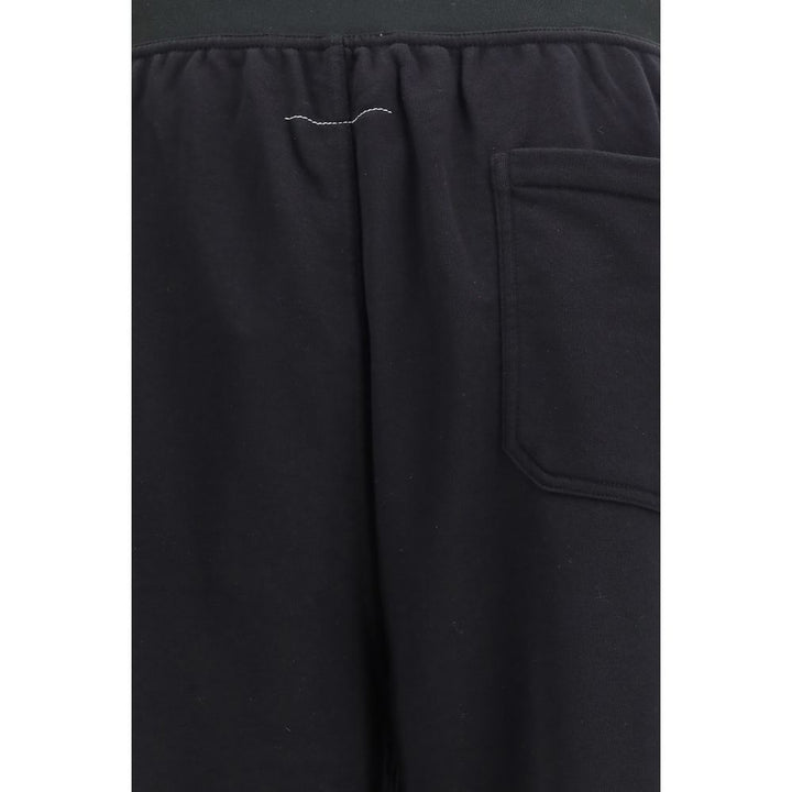 Black Cotton Casual Pants